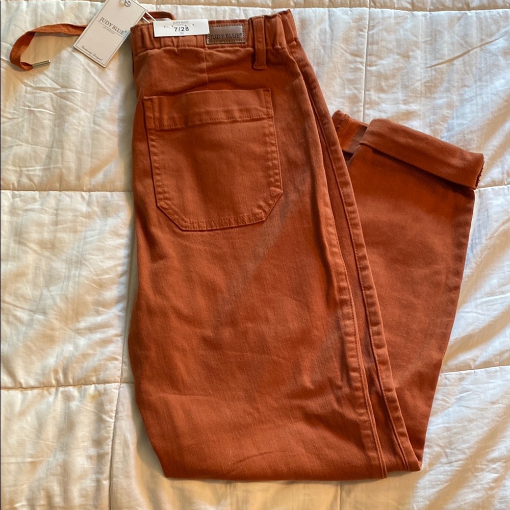 NWT Judy Blue Rust Orange Jogger Pants